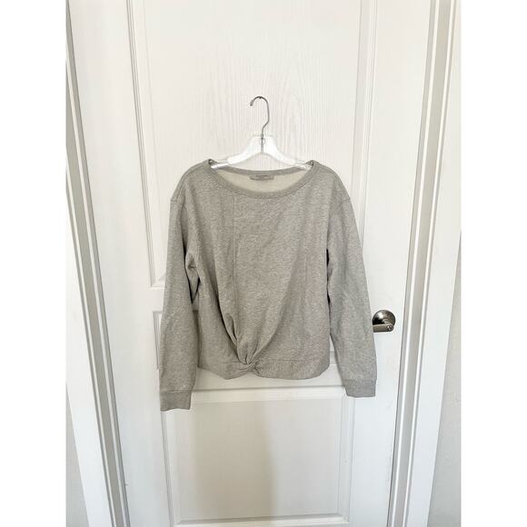 AllSaints Paloma Twist Front Sweatshirt Grey Marl Size XS - Picture 3 of 9